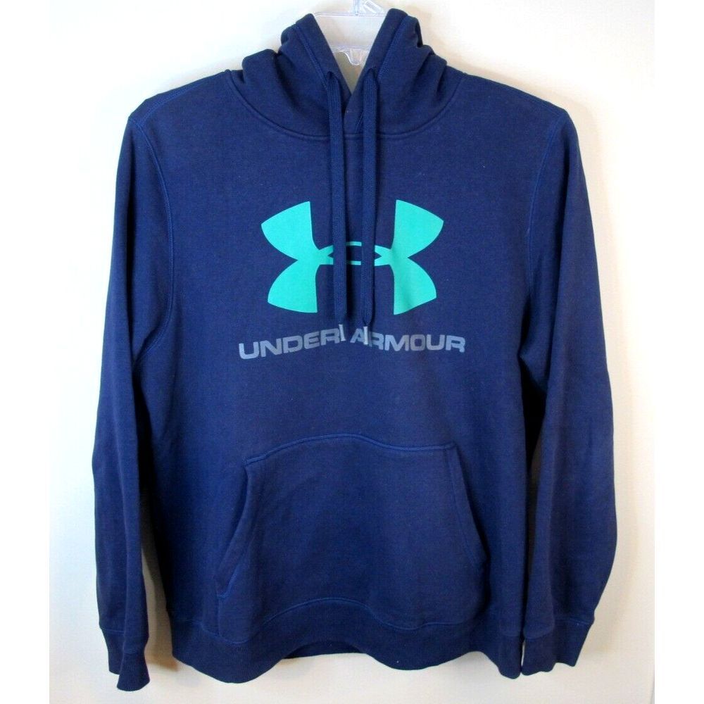 Under Amour Fitted Coldgear Pullover Hooded Sweatshirt Men's Large Drawstring